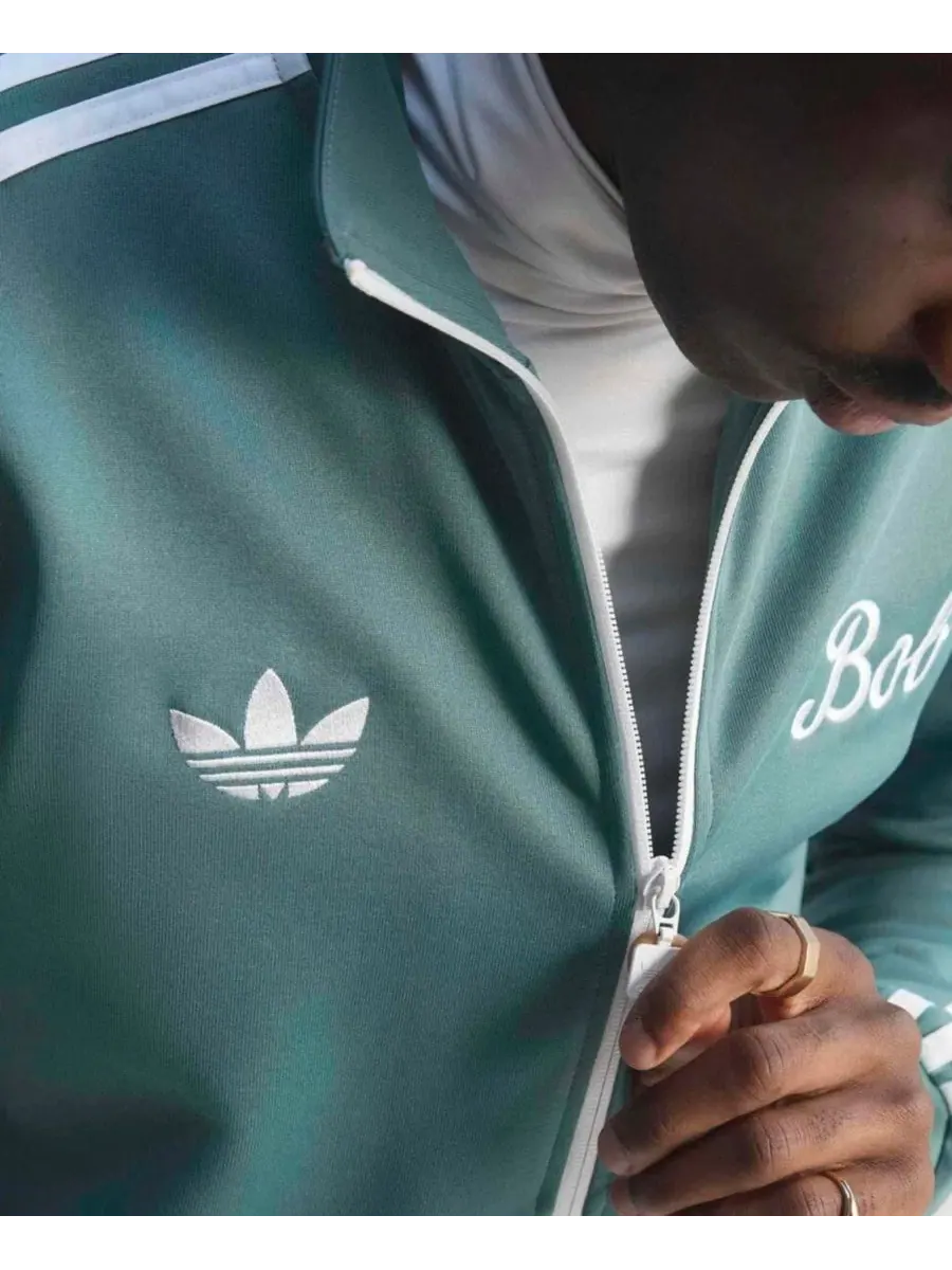 Куртка-бомбер с полной застежкой-молнией Bob Marley Jamaica National Team adidas — изображение 4 из 4, зеленый