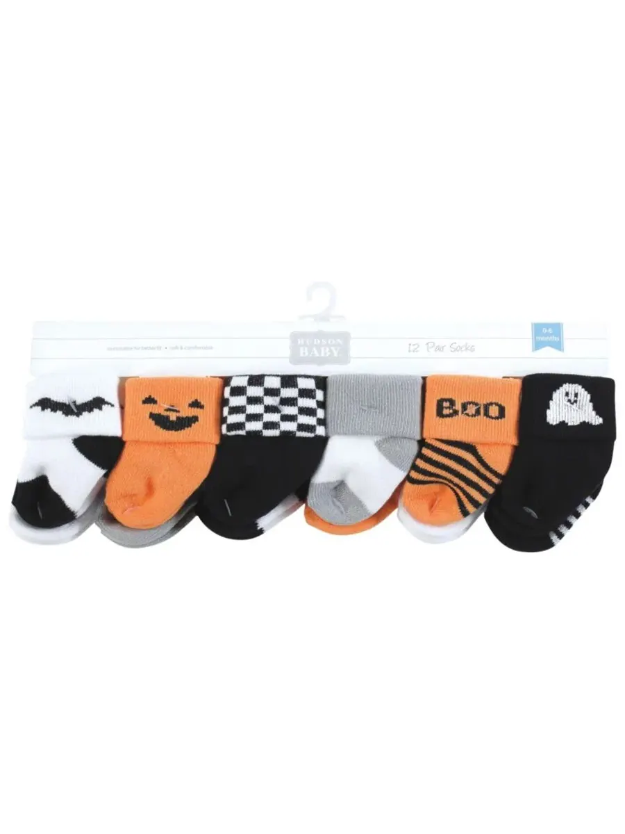 Комплект детских носков из хлопка с рисунком Halloween Hudson Baby — изображение 2 из 8