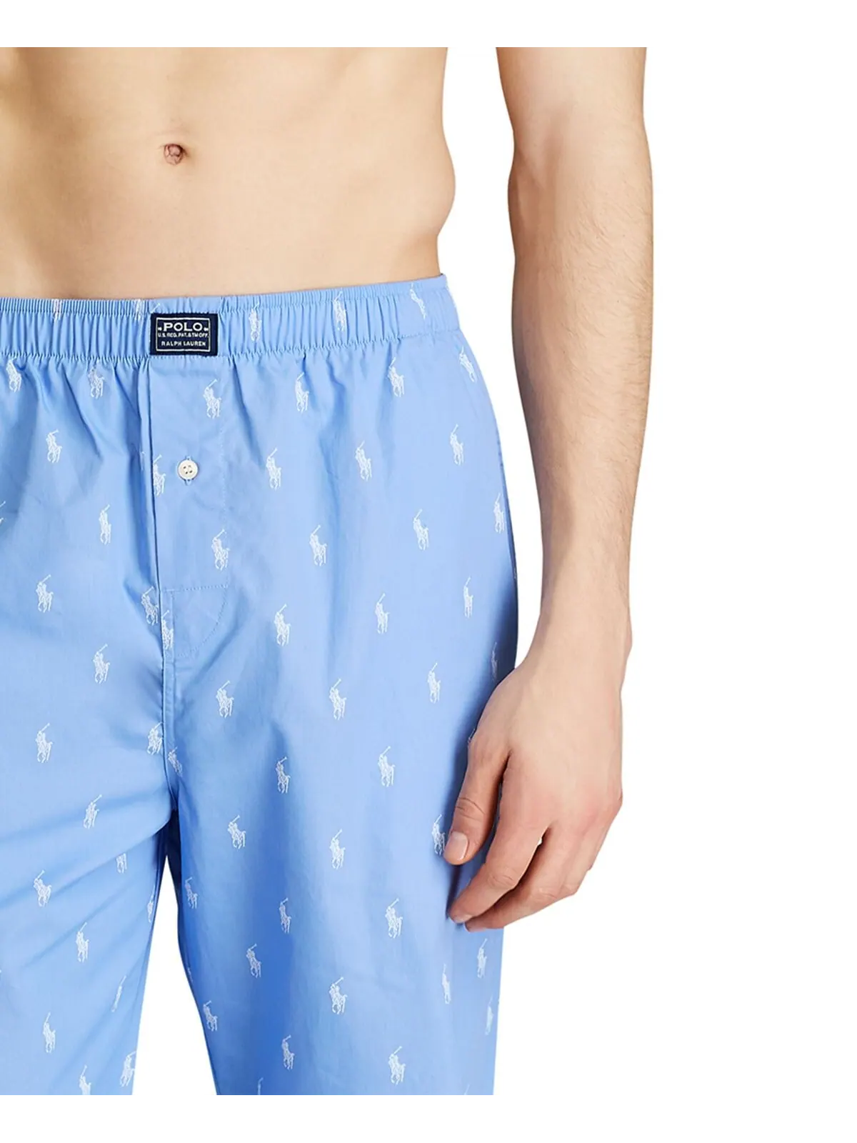 Брюки пижамные Polo Ralph Lauren с принтом — изображение 4 из 5, синий