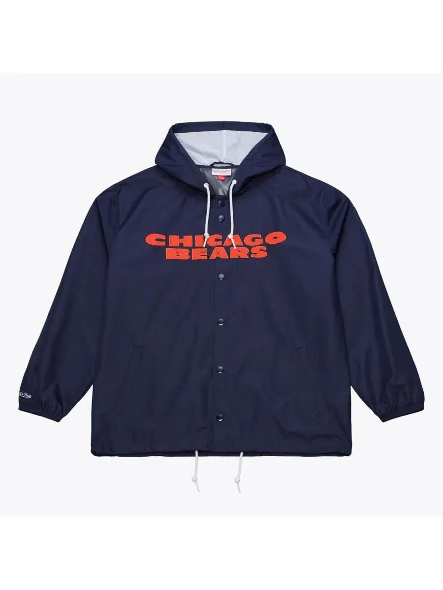 Ветровка-анорак с капюшоном, полносьемная, с вышивкой Mitchell & Ness