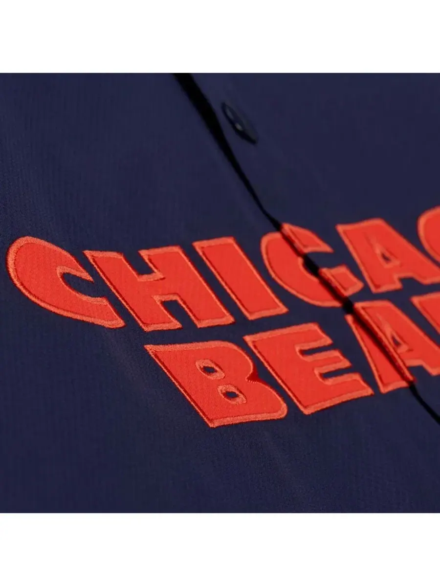 Ветровка-анорак с капюшоном, полносьемная, с вышивкой Mitchell & Ness — изображение 2 из 4, темно-синий