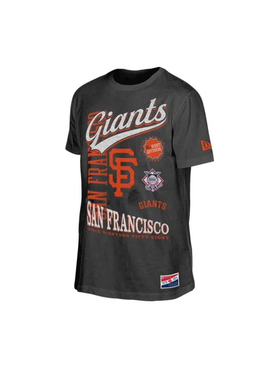 Футболка оверсайз с принтом San Francisco Giants New Era — изображение 3 из 4, черный