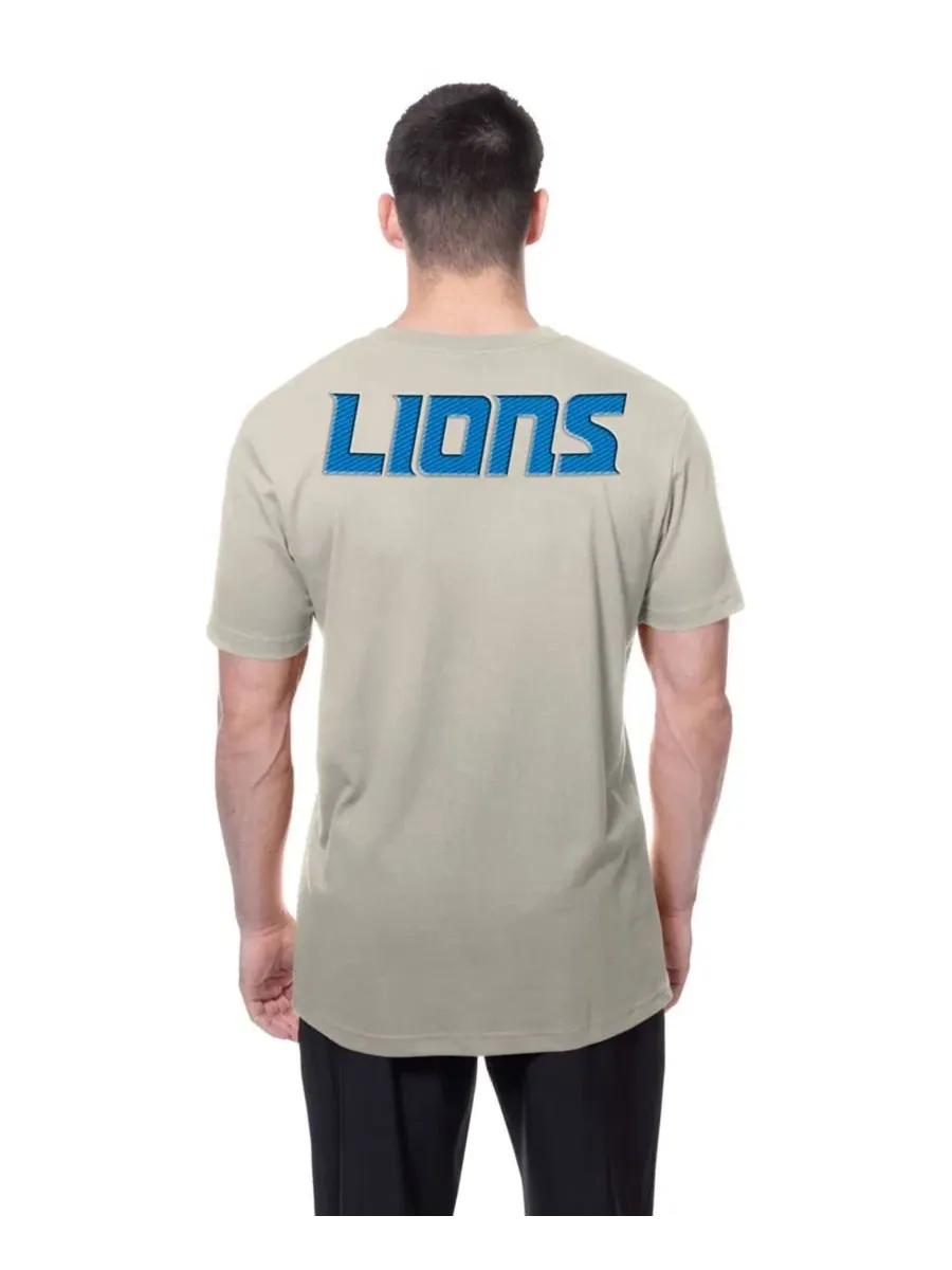 Футболка с вышивкой Detroit Lions New Era — изображение 2 из 5, светлый бежевый