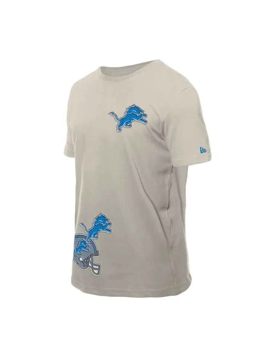 Футболка с вышивкой Detroit Lions New Era — изображение 4 из 5, светлый бежевый