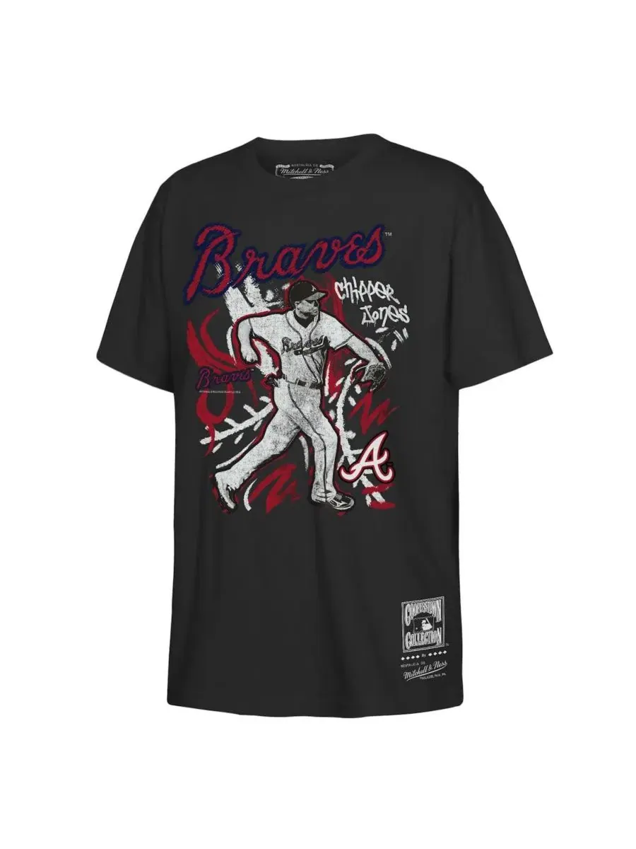 Футболка с длинным рукавом Chipper Jones Chalked Up Player Mitchell & Ness