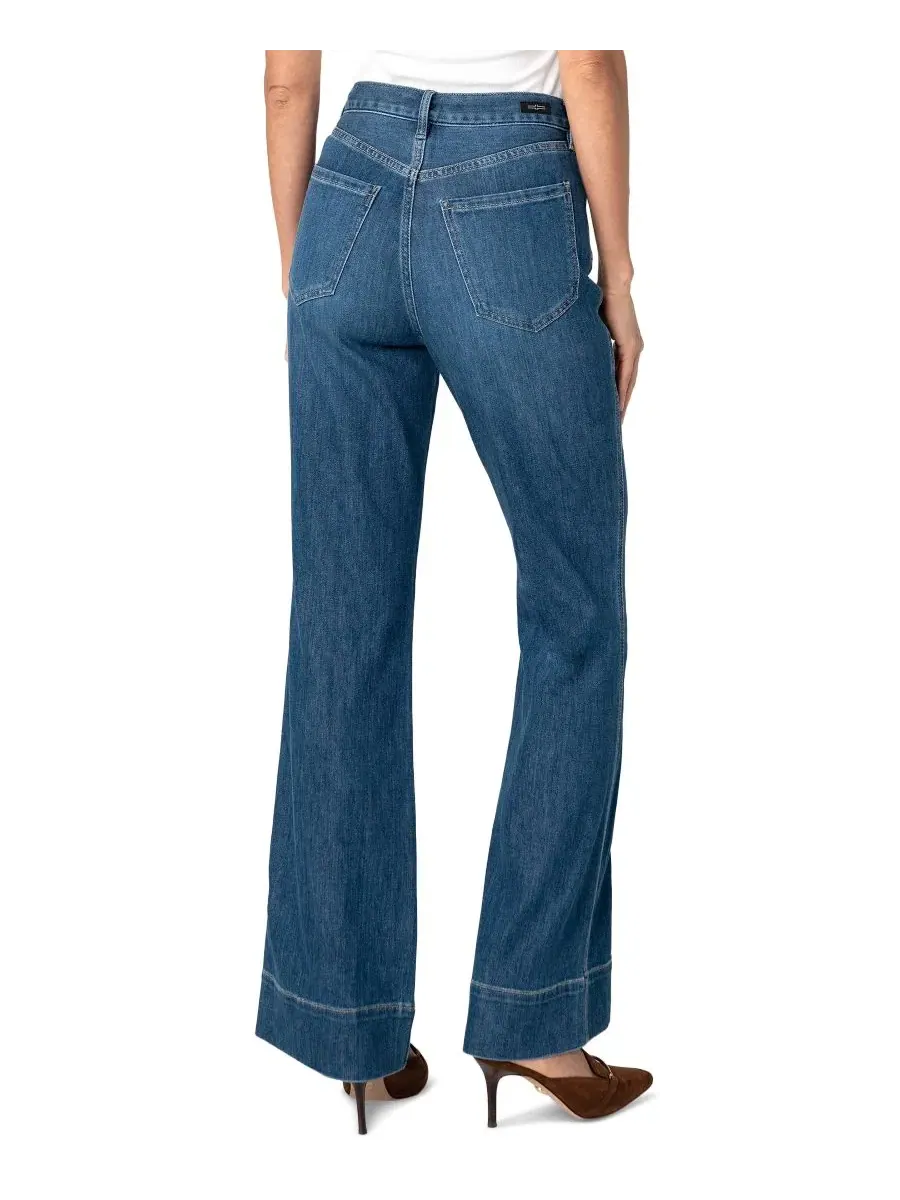 Джинсы-клеш с высокой посадкой и швами спереди Petite Relaxed High-Rise Seamed Bootcut Liverpool — изображение 3 из 3