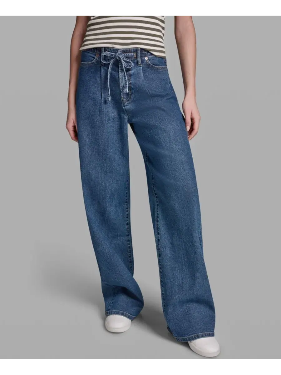 Джинсы с высокой посадкой и широкими штанинами BCBG, Timeless