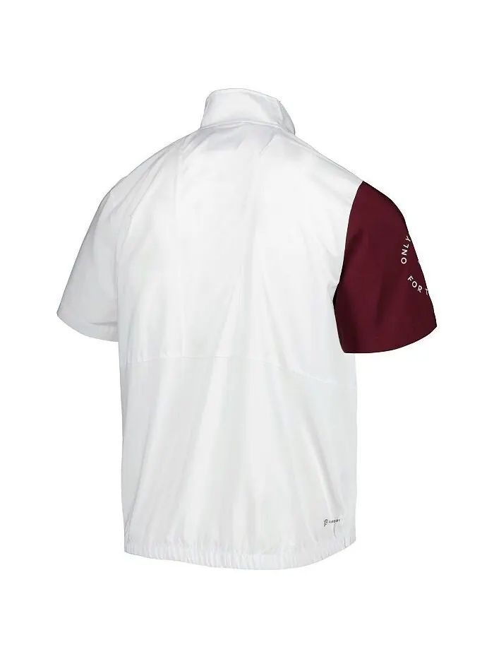Мужская белая куртка Texas A&M Aggies M STM AEROREADY с молнией на четверть adidas — изображение 3 из 3, белый