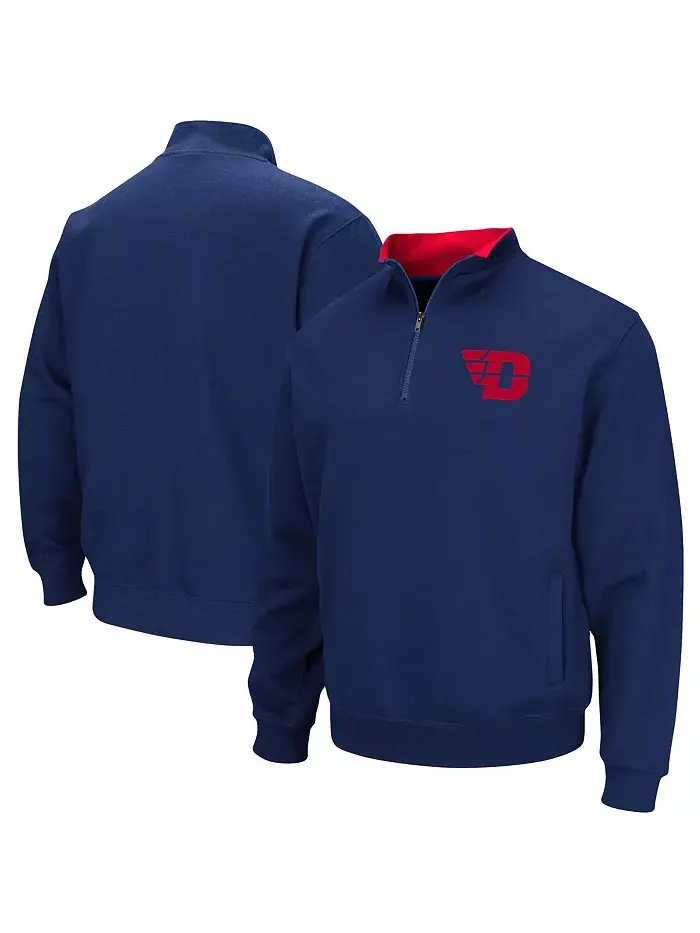 Мужская темно-синяя куртка Dayton Flyers Tortugas Logo с застежкой-молнией на четверть Colosseum
