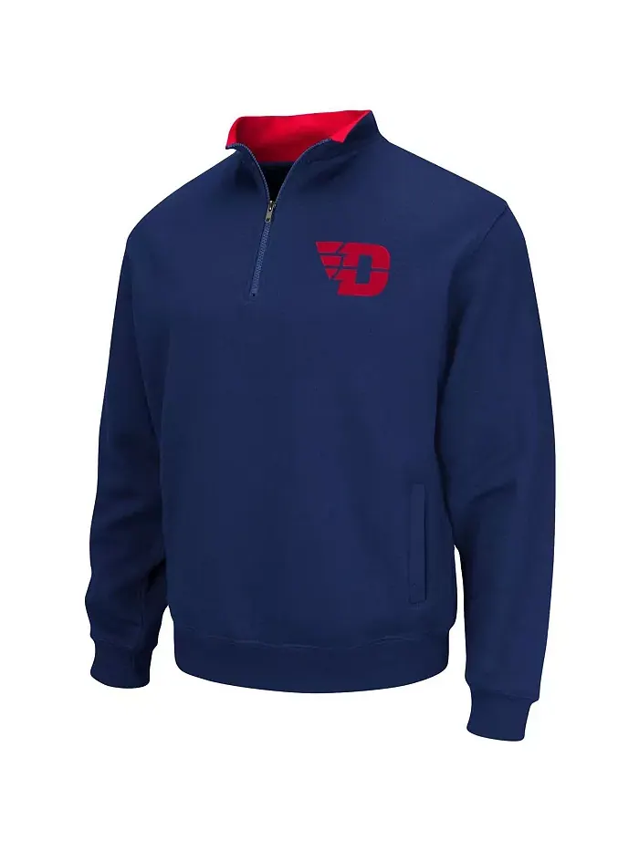 Мужская темно-синяя куртка Dayton Flyers Tortugas Logo с застежкой-молнией на четверть Colosseum — изображение 2 из 3
