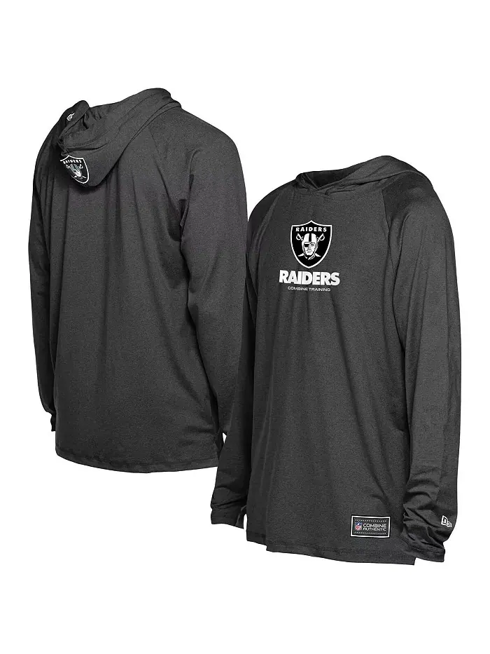 Мужская черная толстовка Las Vegas Raiders с функцией поддержки команды New Era