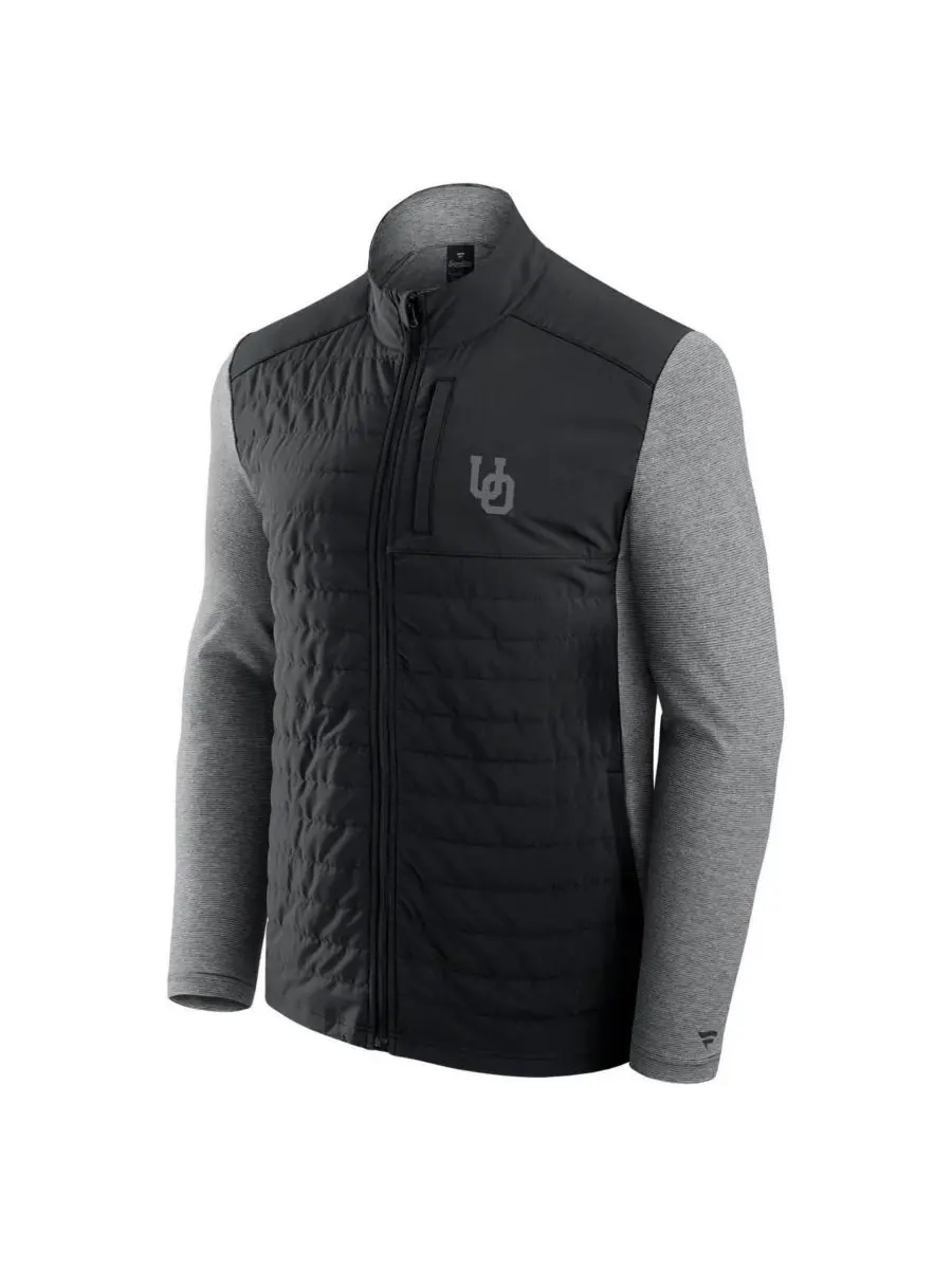 Fanatics Мужская черная куртка на молнии с логотипом команды Oregon Ducks в тон — изображение 4 из 5, черный
