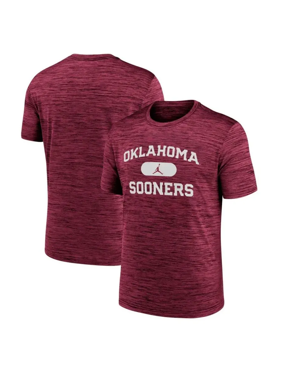 Jordan Мужская футболка Dri-FIT с изображением талисмана команды Oklahoma Sooners Velocity