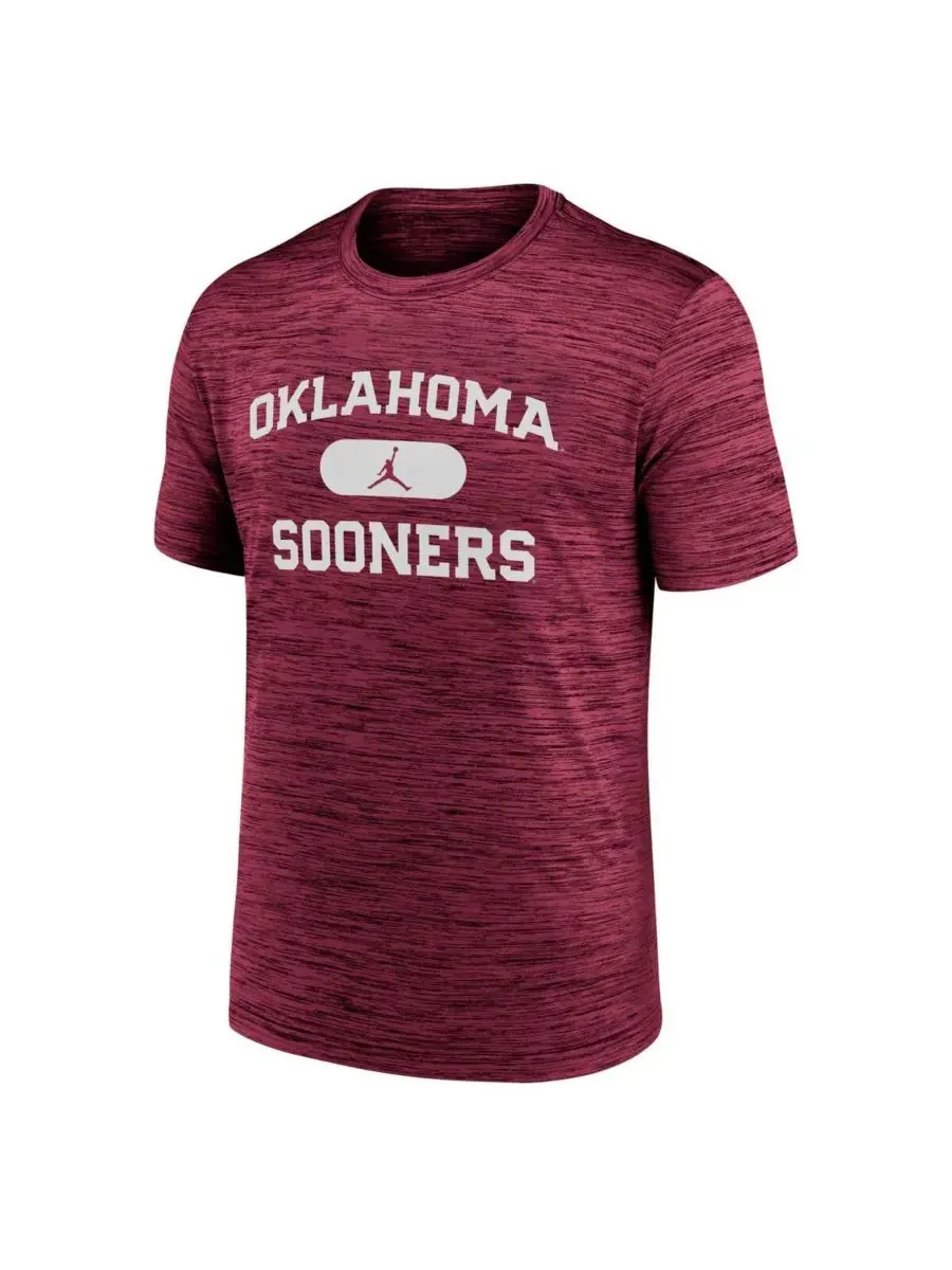 Jordan Мужская футболка Dri-FIT с изображением талисмана команды Oklahoma Sooners Velocity — изображение 2 из 3, красный