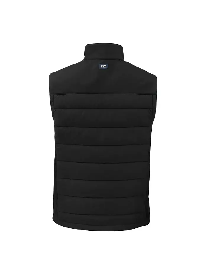 Мужской черный жилет Detroit Lions Throwback Evoke Hybrid Eco Softshell на молнии Cutter & Buck — изображение 2 из 3