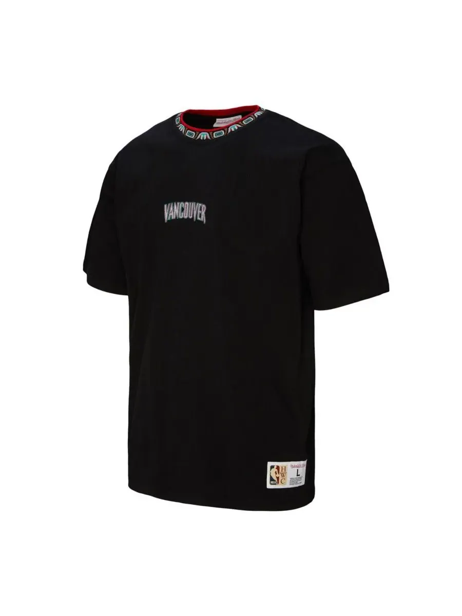 Mitchell & Ness Мужская и женская черная футболка Vancouver Grizzlies с логотипом плеймейкера — изображение 2 из 3, черный