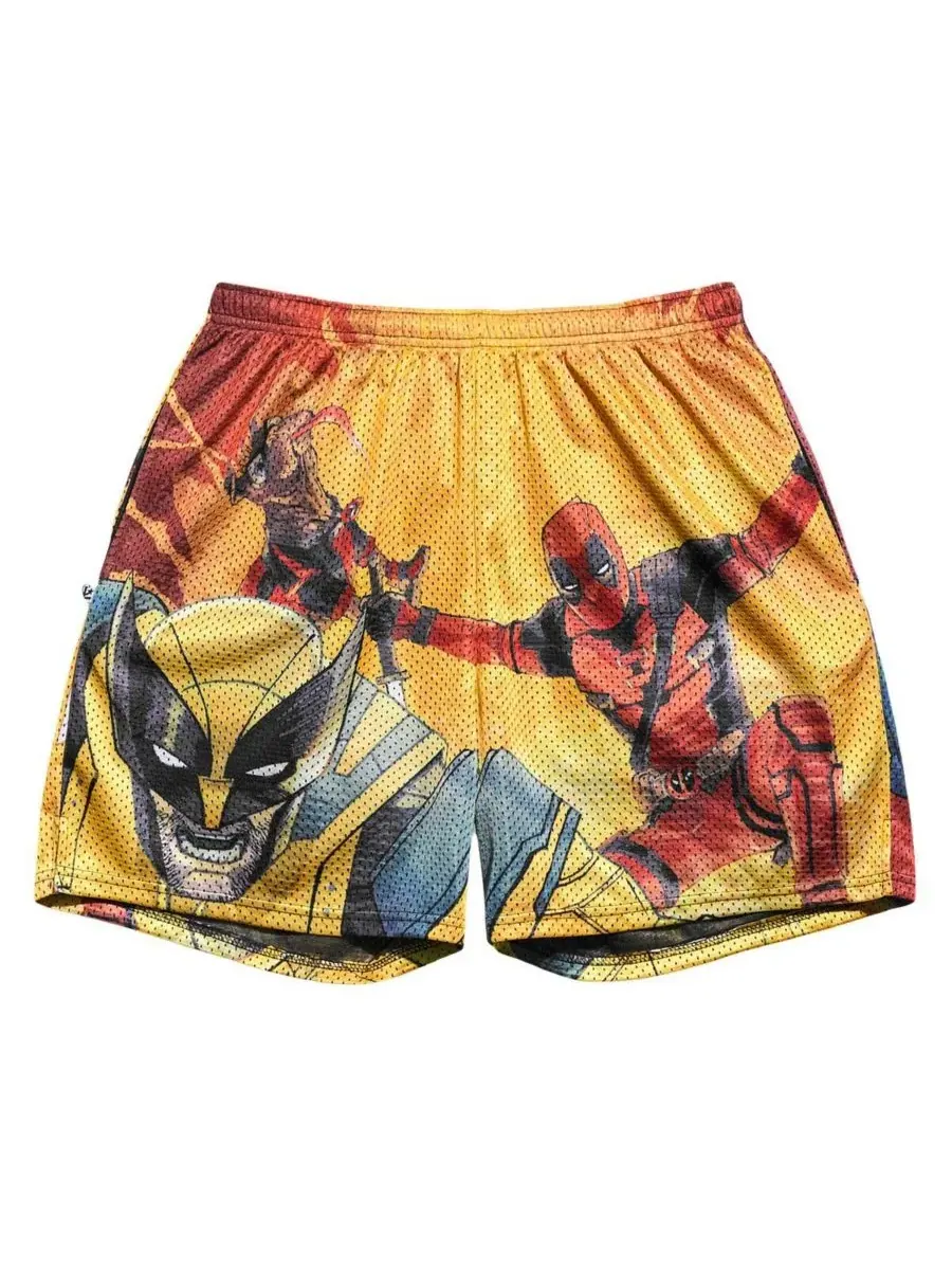 Chalk Line Мужские желтые ретро-шорты Deadpool Wolverine Jump — изображение 3 из 3, желтый