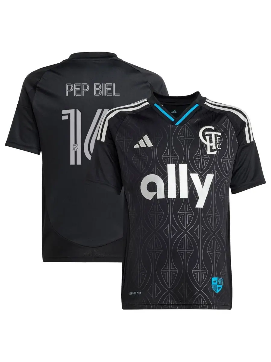 Футболка с коротким рукавом Pep Biel Charlotte FC 2025 Fortress Kit Replica Jersey adidas