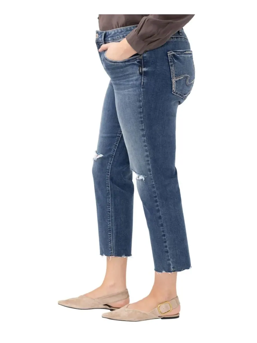 Укороченные прямые джинсы Avery больших размеров Silver Jeans Co., Synth — изображение 3 из 8