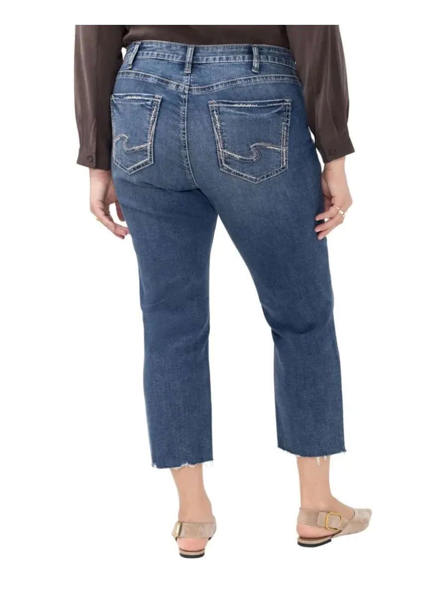 Укороченные прямые джинсы Avery больших размеров Silver Jeans Co., Synth — изображение 5 из 8