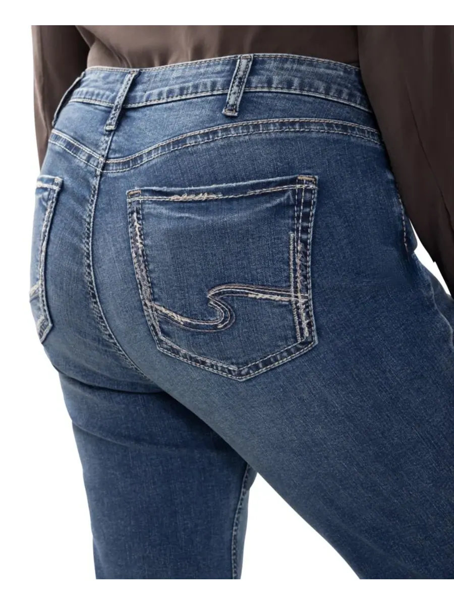 Укороченные прямые джинсы Avery больших размеров Silver Jeans Co., Synth — изображение 8 из 8