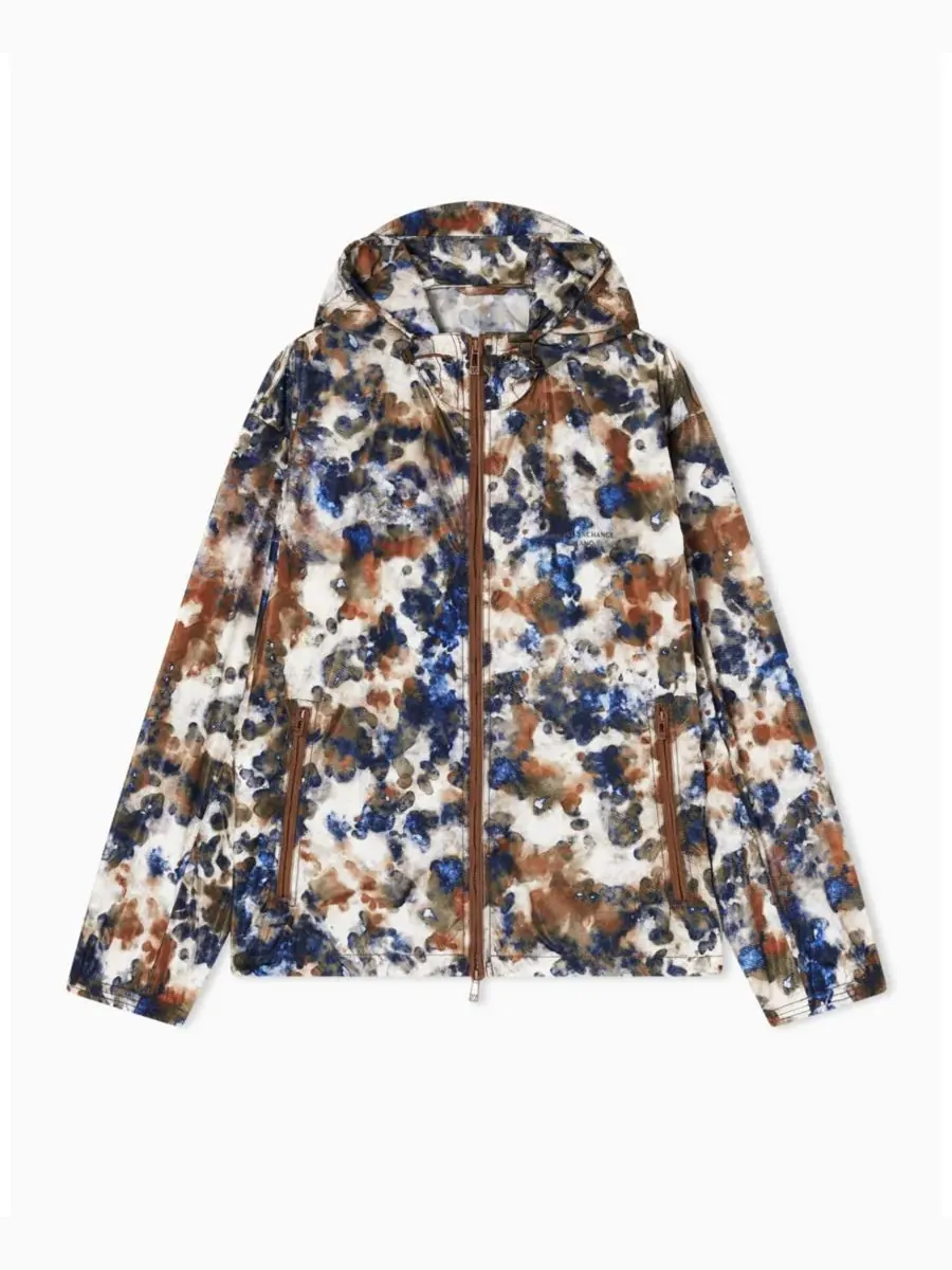 Мужская нейлоновая ветровка с акварельным принтом A|X Armani Exchange, Cloudy Print — изображение 3 из 4