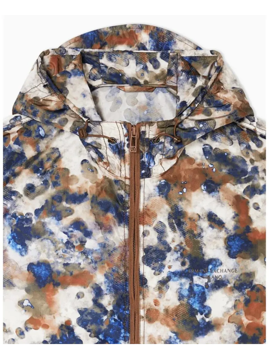 Мужская нейлоновая ветровка с акварельным принтом A|X Armani Exchange, Cloudy Print — изображение 4 из 4