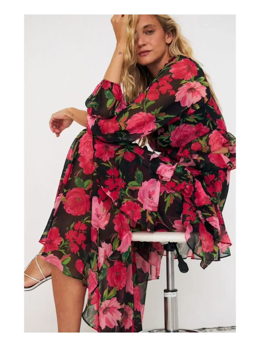 Платье макси с многоярусной оборкой Love Floral CRAS, Floral Romance — изображение 5 из 8