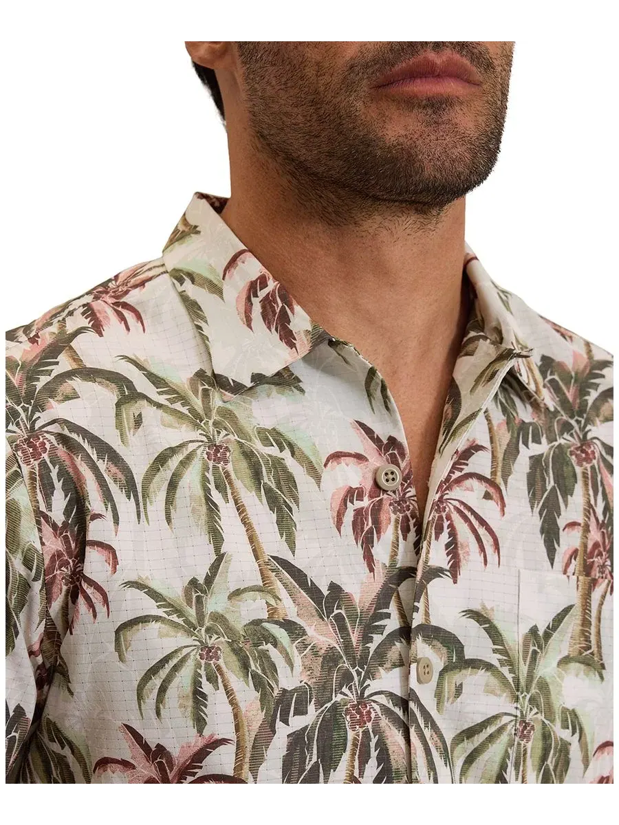 Рубашка с коротким рукавом с принтом Engineered Print Tommy Bahama, Pale Jade — изображение 2 из 5