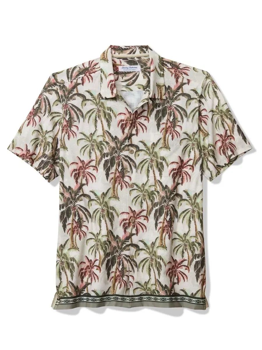 Рубашка с коротким рукавом с принтом Engineered Print Tommy Bahama, Pale Jade — изображение 4 из 5