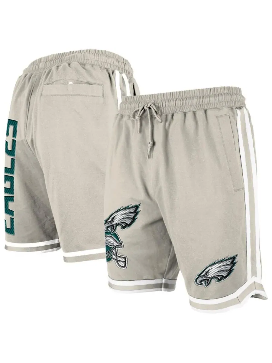 New Era Мужские светло-бежевые шорты Philadelphia Eagles Stone с многослойной нашивкой
