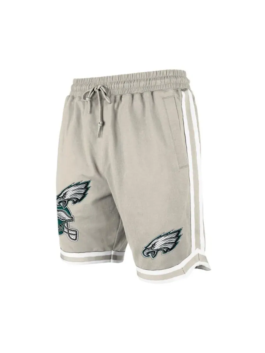 New Era Мужские светло-бежевые шорты Philadelphia Eagles Stone с многослойной нашивкой — изображение 5 из 5, светлый бежевый