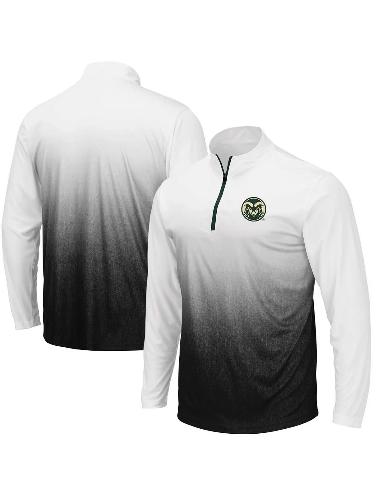 Мужская серая куртка colorado state rams magic team logo с молнией на четверть Colosseum
