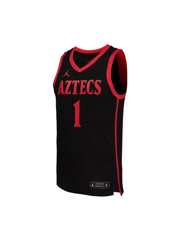 Мужская 1 черная копия баскетбольной майки San Diego State Aztecs Jordan — изображение 3 из 3