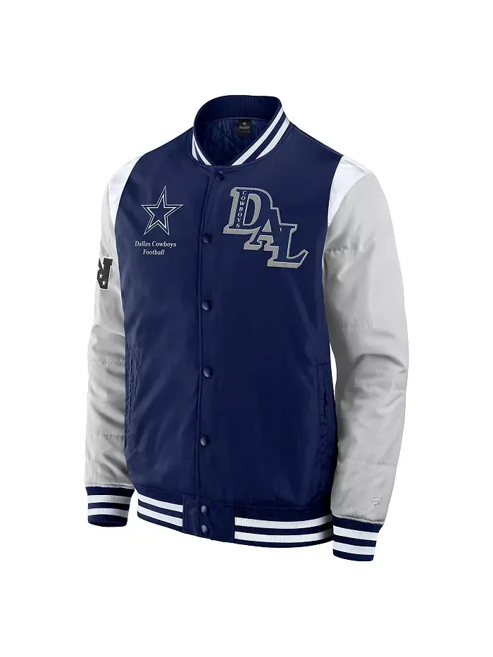 Мужская и женская куртка Dallas Cowboys Elements Elite Full-Snap в синем цвете Fanatics — изображение 2 из 3