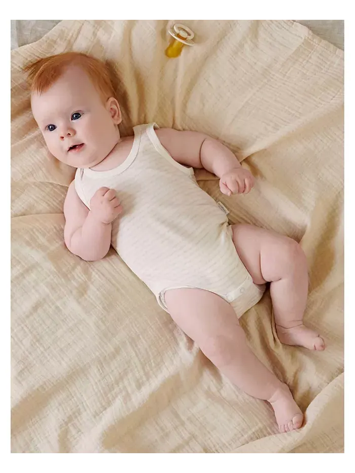 Боди для мальчиков и девочек из ребристой ткани, 2 шт. в упаковке Purebaby — изображение 5 из 5