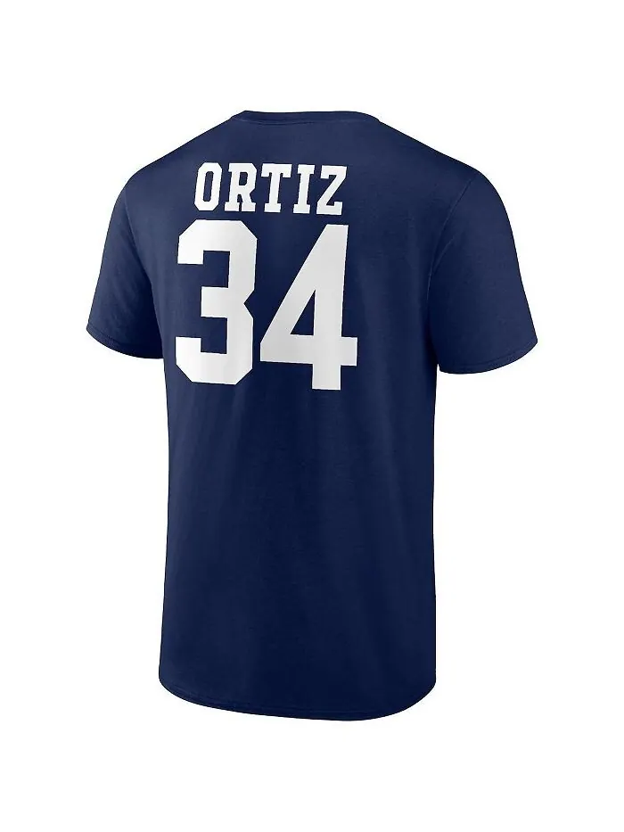 Мужская темно-синяя футболка с логотипом David Ortiz Boston Red Sox и графическим рисунком Fanatics — изображение 5 из 5