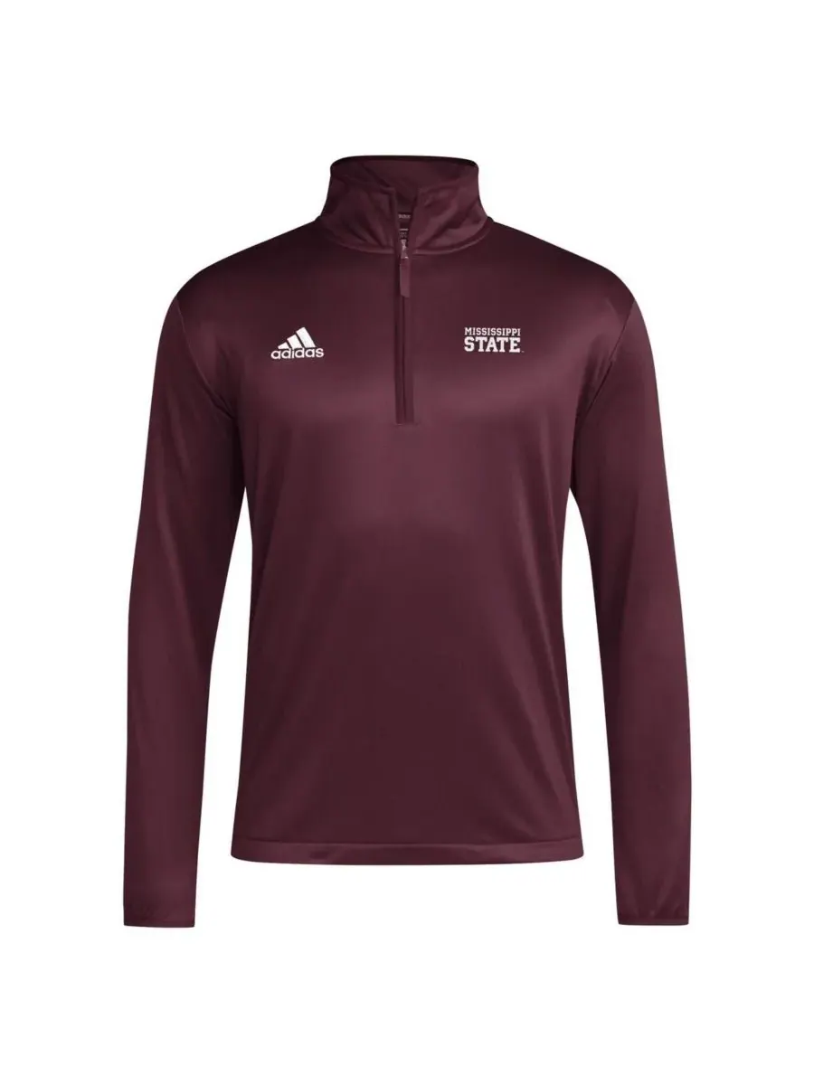 Adidas Мужская бордовая толстовка на молнии с символикой команды Mississippi State Bulldogs 2024 — изображение 2 из 3