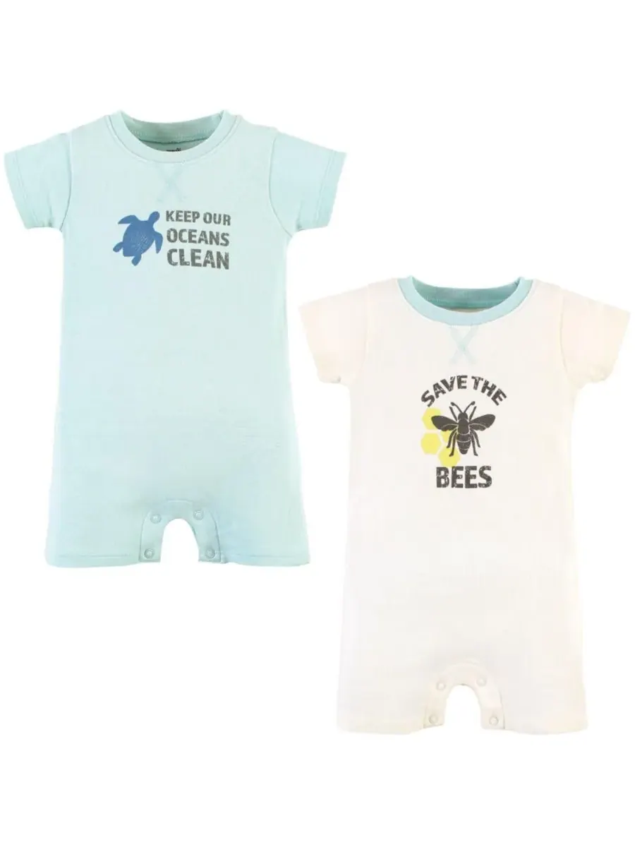 Комплект из 2 натуральных детских комбинезонов Touched by Nature, Save The Bees