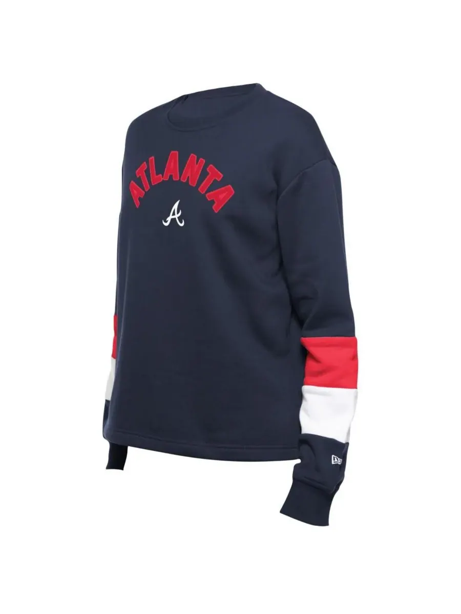 New Era Женская темно-синяя толстовка с принтом "Atlanta Braves Game Day" — изображение 2 из 4, темно-синий
