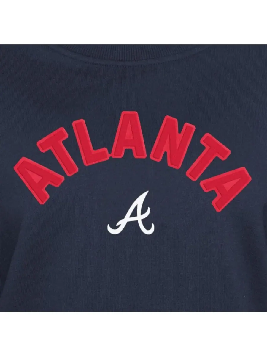 New Era Женская темно-синяя толстовка с принтом "Atlanta Braves Game Day" — изображение 4 из 4, темно-синий