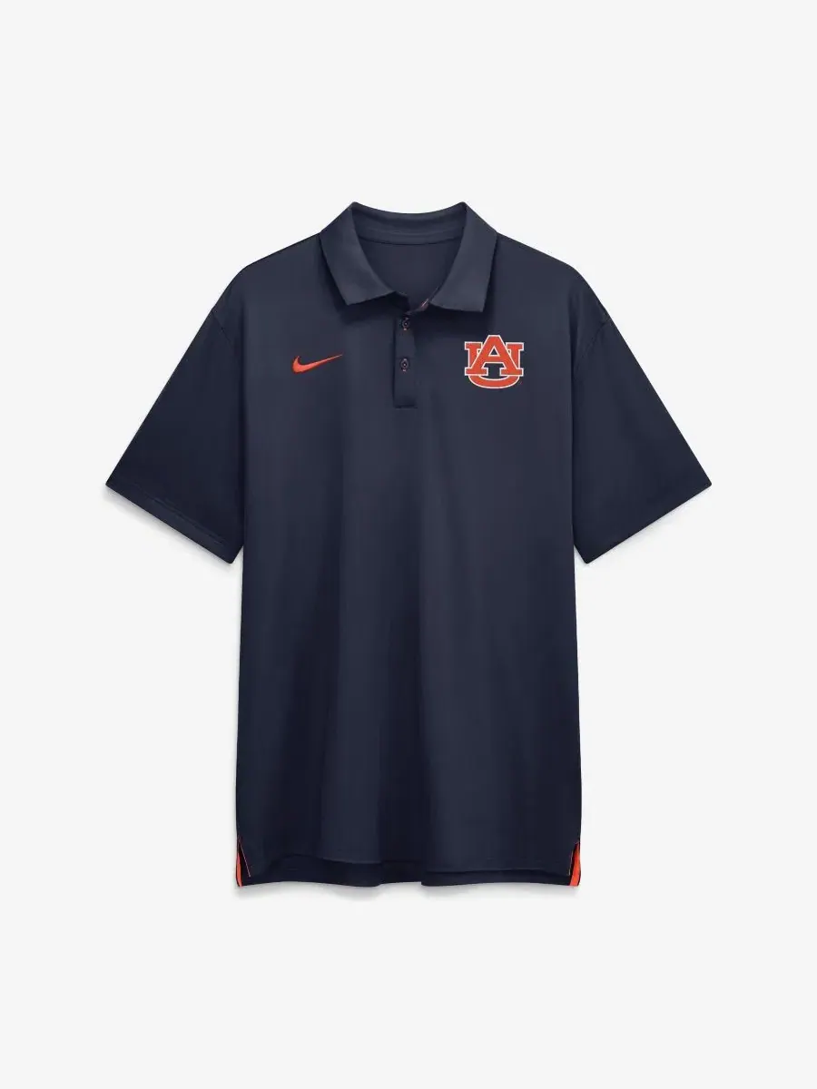 Поло Nike Auburn Tigers 2026 Sideline Tour Dri-FIT с вышитым логотипом