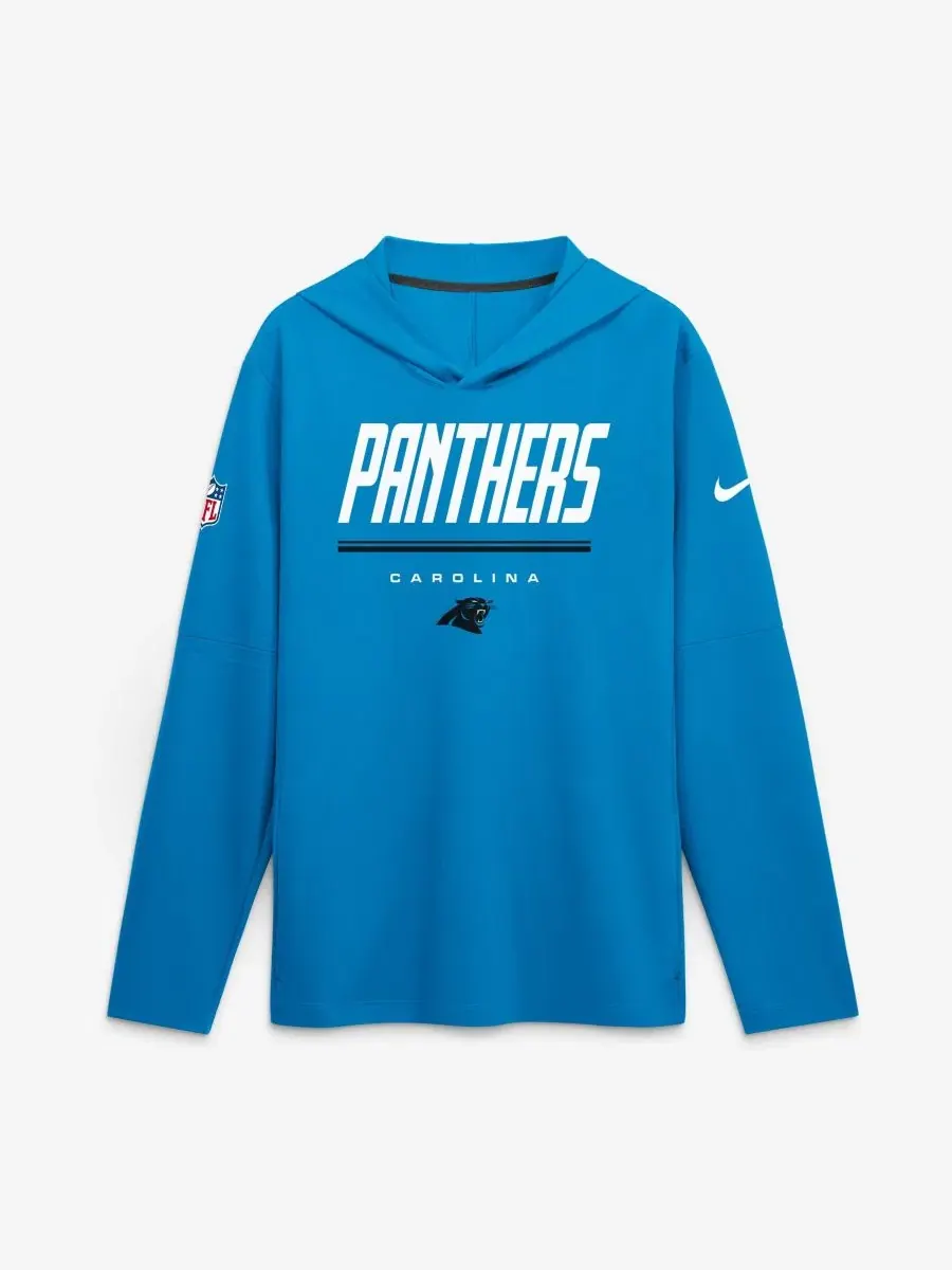Футболка длинным рукавом с капюшоном Carolina Panthers Nike