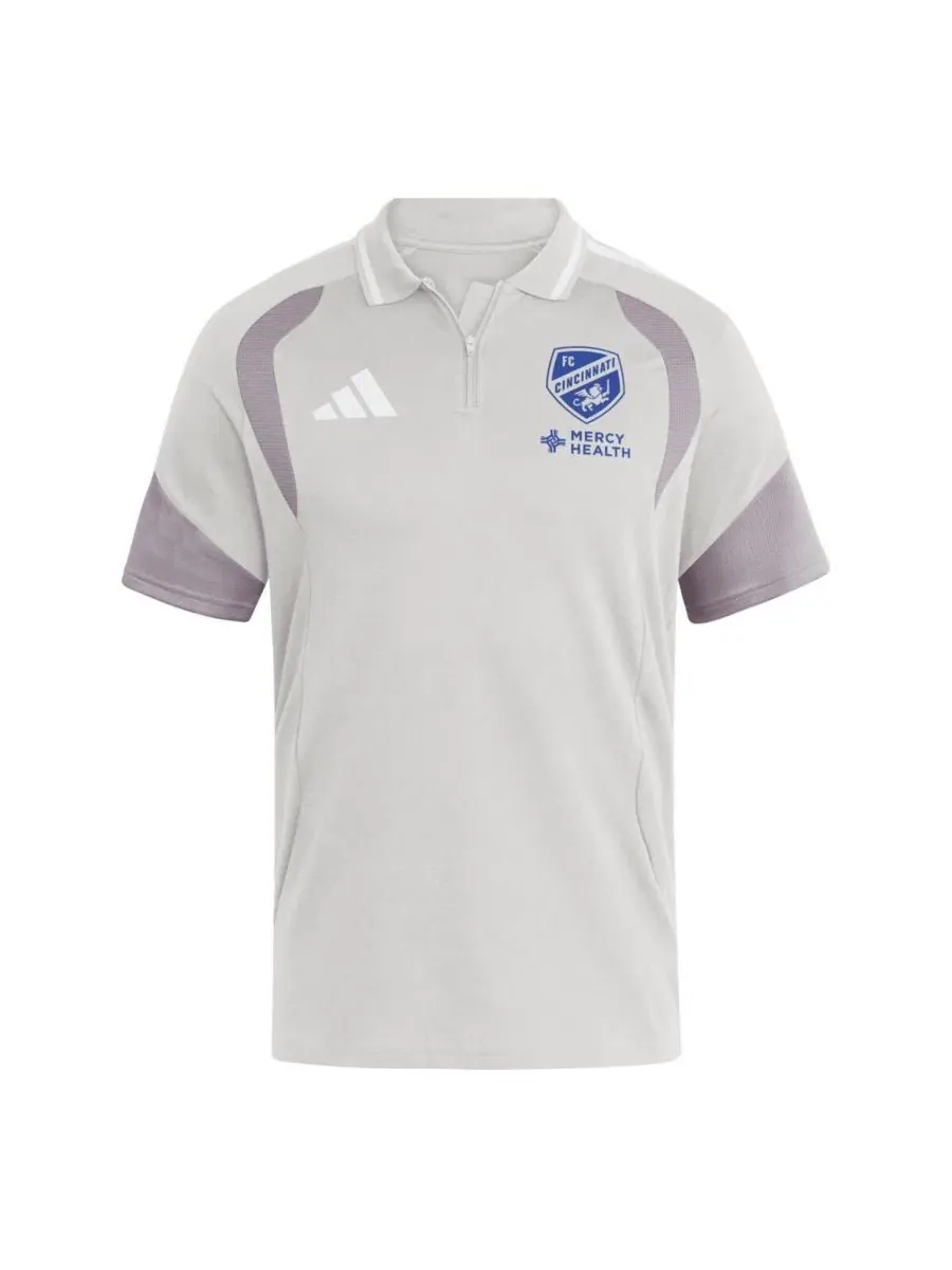 Мужское поло FC Cincinnati 2026 Tiro Competition adidas — изображение 2 из 3, серебряный
