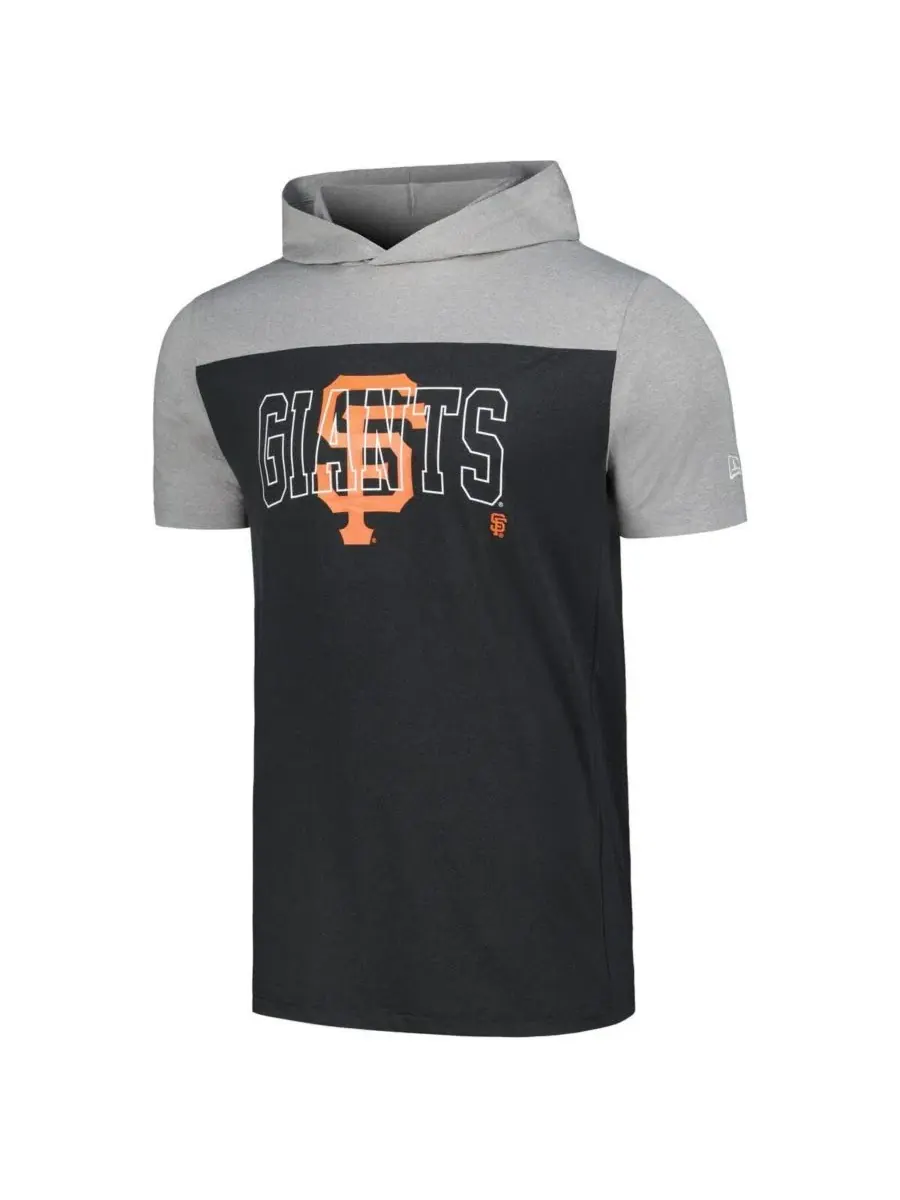 Худи-футболка с капюшоном San Francisco Giants Active Brushed New Era — изображение 3 из 3, черный