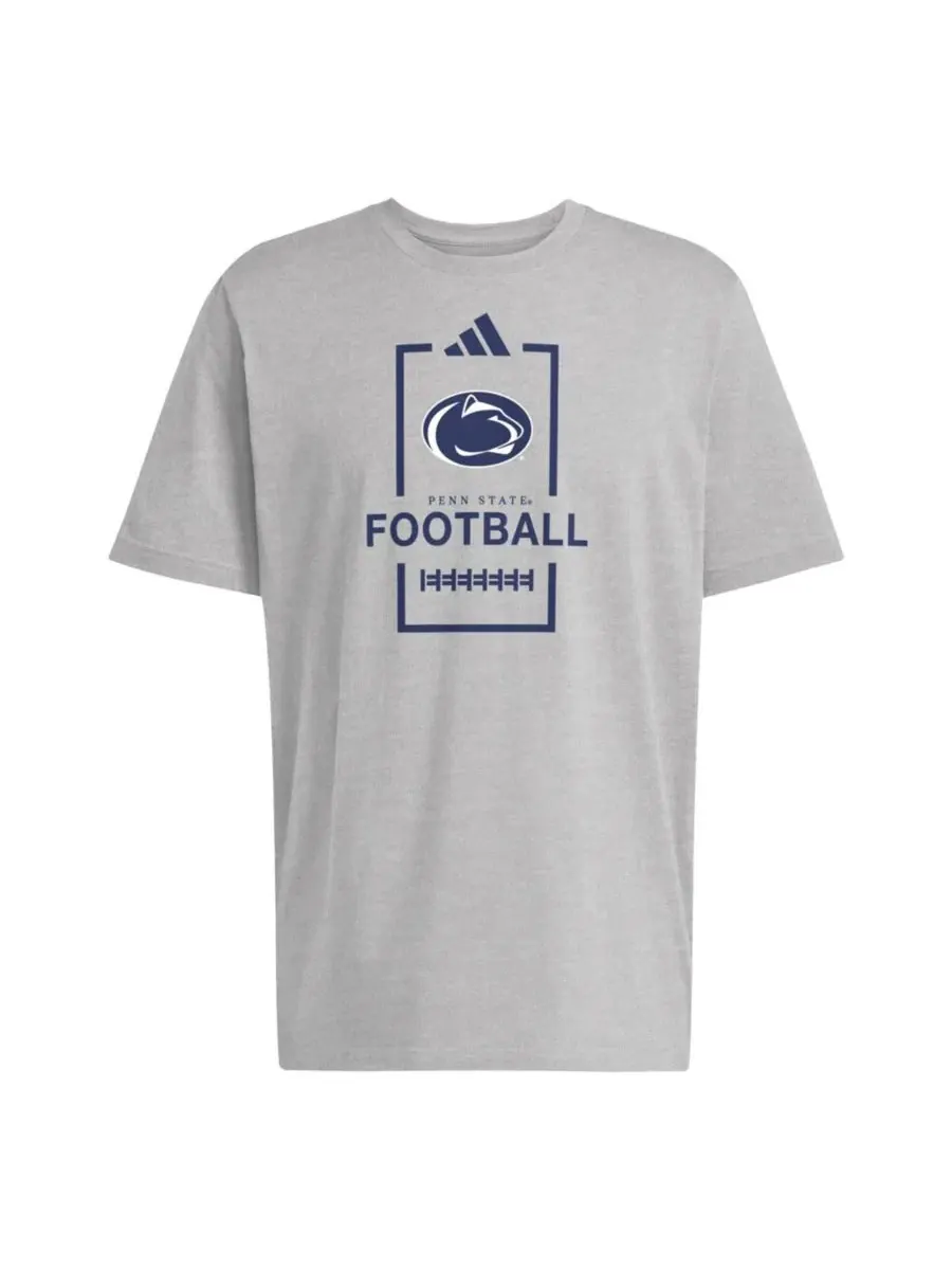 Футболка хлопковая с коротким рукавом Penn State Nittany Lions adidas — изображение 3 из 3, серый