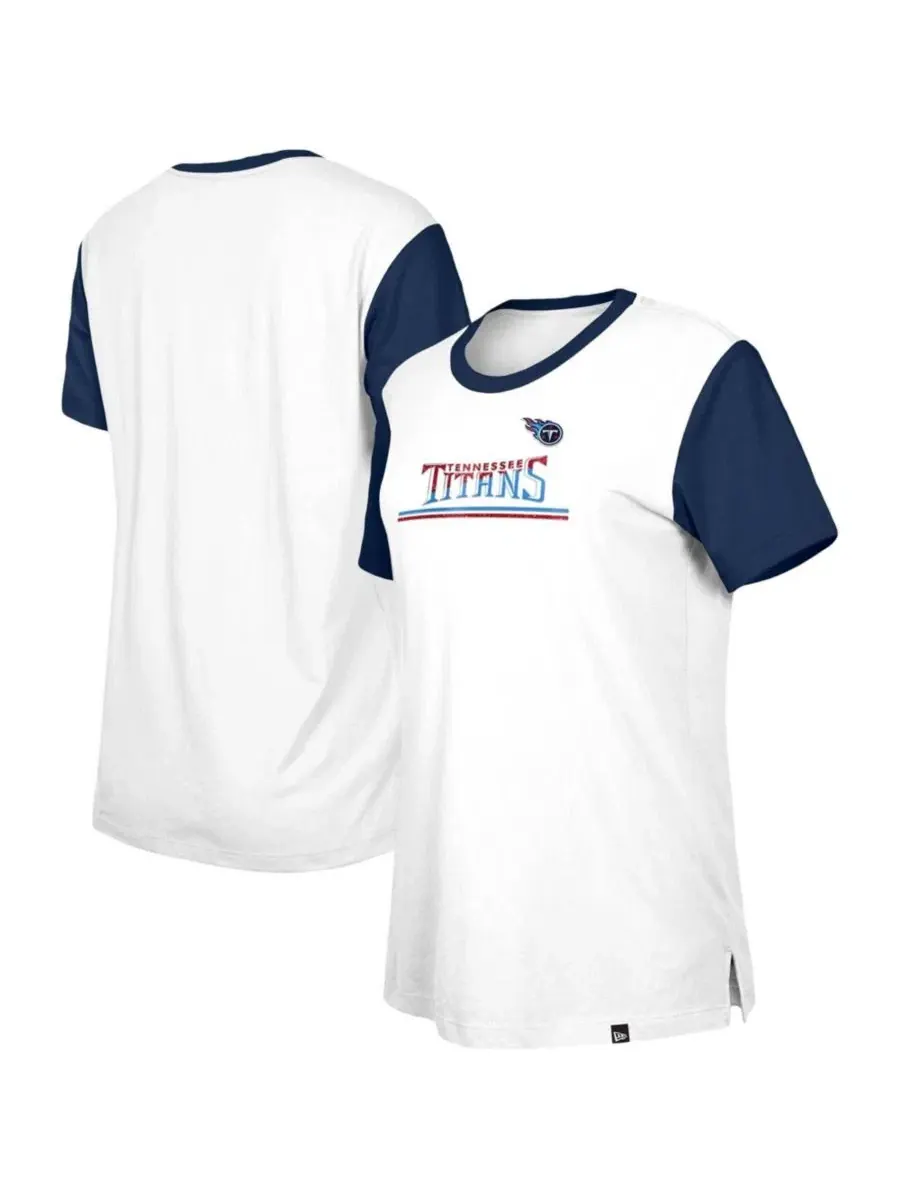 Футболка с цветовым блоком и боковыми разрезами Tennessee Titans Third Down New Era