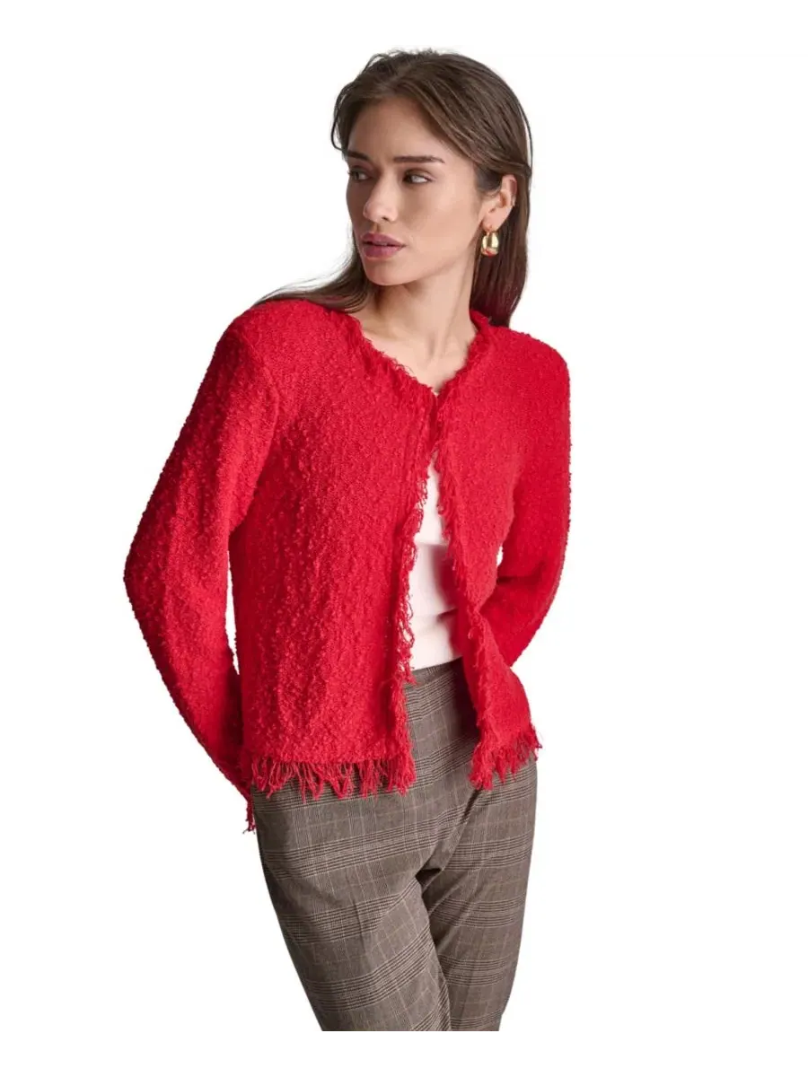 Жакет без воротника с открытым передом, с длинным рукавом BCBG, Fire Lily
