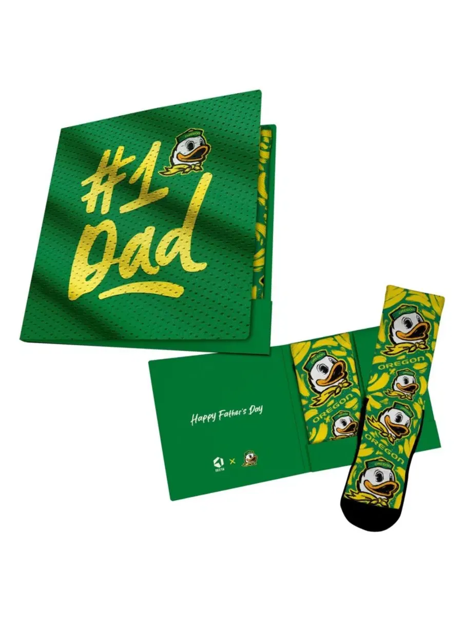 Носки с принтом #1 Dad Gift Card Rock Em Socks