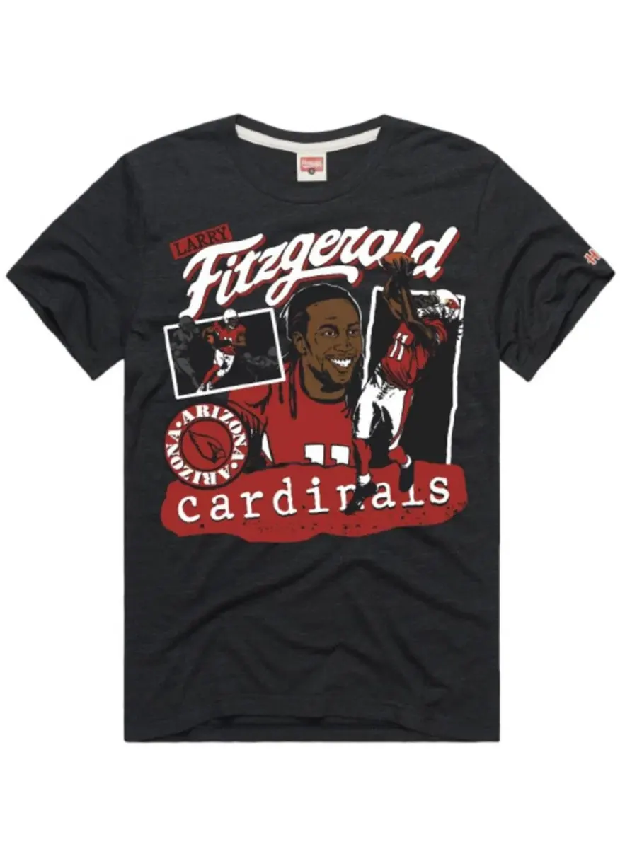 Футболка с принтом Larry Fitzgerald Classic Illustration Tri-Blend Homage